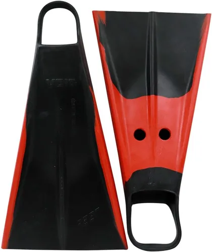 Miniatura 3 de Voit Aletas de natación negras y rojas: diseño legendario de aleta de natación, unisex, construcción de goma de doble densidad, aumenta la velocidad