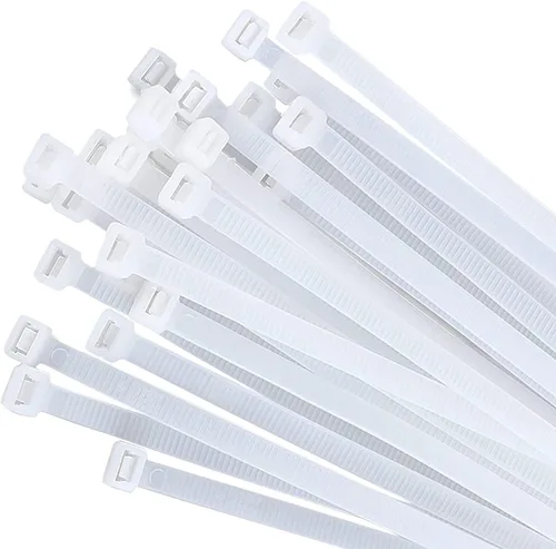 Miniatura 5 de Bridas blancas de 15 pulgadas, 100 bridas de nailon resistentes a los rayos UV para exteriores, 60 libras, resistencia a la tracción Blanco