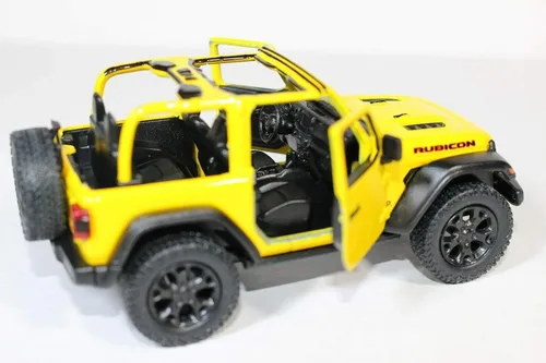 Miniatura 5 de KiNSMART - Coche de juguete de réplica de modelo fundido a presión a escala 1:34, Jeep Wrangler Rubicon todoterreno 4x4 de 12,7 cm