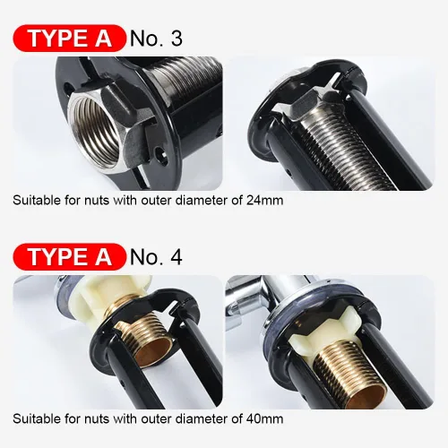 Miniatura 8 de 2 llaves multifuncionales para fregadero, llave de grifo de lavabo, herramientas de fontanería para espacios reducidos, cocina, baño, hogar