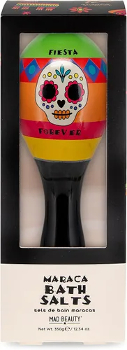 Miniatura 6 de MAD Beauty Sales de baño Fiesta Forever Maraca – Diseño de calavera de azúcar, aroma a piña y lima, estilo mexicano, baño relajante para remojar