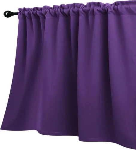Miniatura 8 de KOUFALL Cenefa beige para ventanas de 16 pulgadas de largo, cortinas cortas para filtrar la luz sobre el fregadero