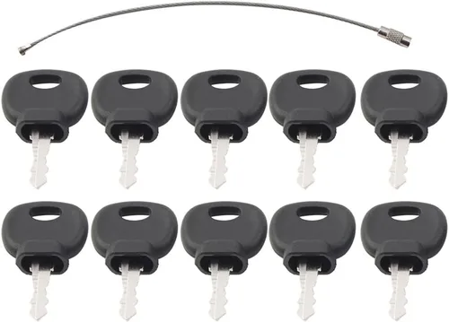 Miniatura 3 de LIRU 10 llaves de bloqueo para interruptor de encendido, 14603 14707 14607 llave de encendido de repuesto para Bomag 05755125, 5755124