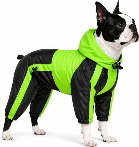 Miniatura 32 de Ropa para mascotas, ropa para perro, ropa para lluvia, nieve, impermeables, cuatro patas, impermeable para perros pequeños, medianos, grandes, Rojo