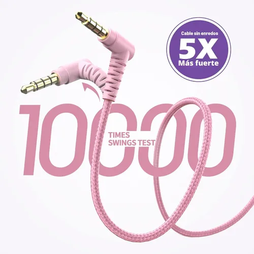 Miniatura 8 de Auriculares para niños, auriculares con cable para niños en la oreja con micrófono, limitador de volumen de 93 dB para niñas y niños, auriculares