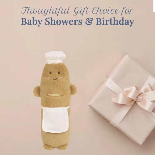 Miniatura 6 de MON AMI Baguette The Chef Juguete de Peluche Muñeco de Pan Suave Relleno de 9 Pulgadas con Sombrero y Delantal Adorable Juguete de Peluche
