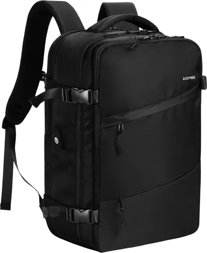 Miniatura 10 de HOMIEE Bolsa de Mano, Mochila de Viaje Grande Aprobada para Vuelos Bolsa para Artículos Personales, Mochila Diaria Impermeable para Equipaje Ligera