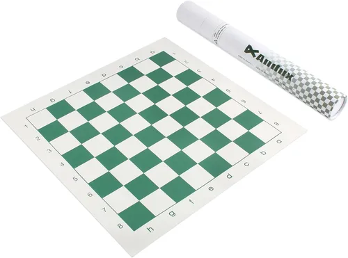 Andux Tablero de ajedrez enrollable XQQP-01 (verde, 13.0x13.0 in)