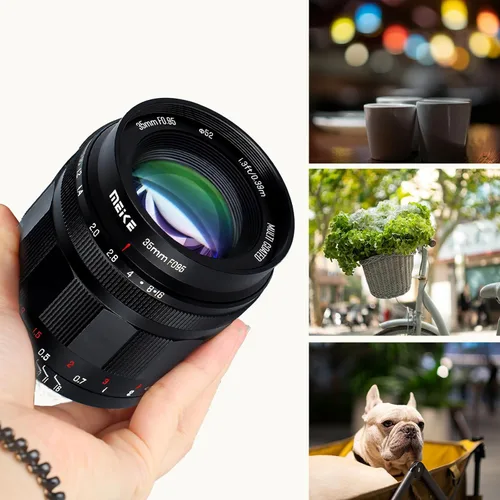 Miniatura 6 de Meike Lente fija de 1.378 in f0.95 de gran apertura de enfoque manual APS-C compatible con cámara sin espejo Fujifilm como X-T1 X-T2 X-T3