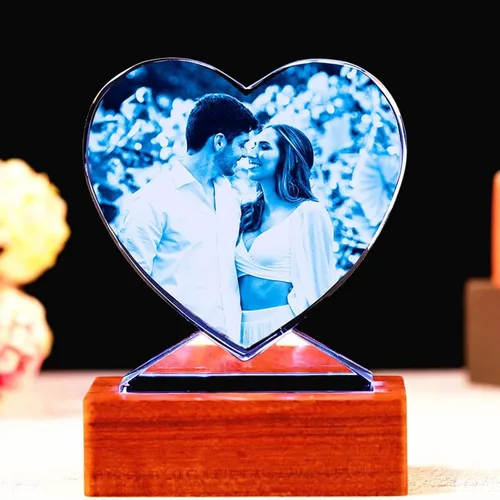 Miniatura 9 de Regalos de fotos personalizados de cristal – Marcos de fotos en forma de corazón, cumpleaños, aniversario, boda, Navidad, regalos para novia
