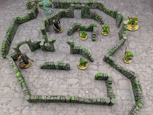 Miniatura 8 de 34 azulejos de mapa de pared con ruinas de mazmorras para terreno DND para terrenos de mazmorras y dragones, D&D, Pathfinder, Warhammer 40k