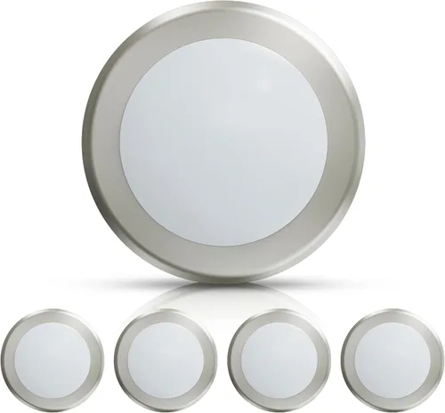 Miniatura 11 de ECOELER Luz LED de disco, 6 pulgadas de níquel cepillado de aluminio regulable, 3000 K/4000 K/5000 K seleccionable, lámpara de techo empotrada, 16.5