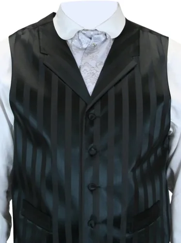 Miniatura 18 de Historical Emporium Corbata de satén jacquard para hombre, corbata victoriana eduardiana occidental para boda, Halloween, cosplay