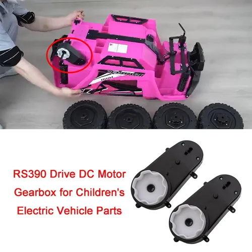 Miniatura 5 de 2 piezas weelye Driving Gearbox con motor RS390 12 voltios 20000 apertura 0.47 pulgadas motor para niños montar en piezas de repuesto de coche