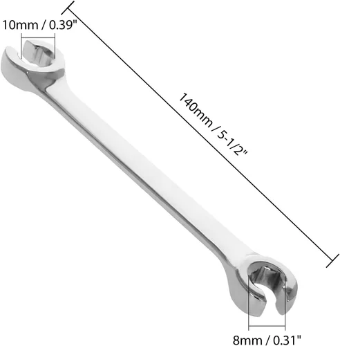 Miniatura 2 de Auniwaig Llave de tuerca acampanada, 0.315 x 0.394 in (0.31 x 0.39 pulgadas), llave de tuerca de doble extremo abierto, para quitar tuercas
