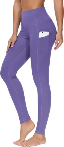 The Gym People - Pantalones deportivos gruesos de tiro alto, con bolsillos y control de abdomen, leggings para entrenar, correr, hacer yoga, para