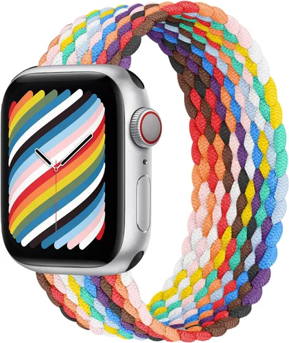 Miniatura 22 de Correa trenzada Solo Loop para Apple Watch de 40 mm, 42 mm, 41 mm, 38 mm, 44 mm, 46 mm, 45 mm Ultra/3 2 49 mm para hombres/mujeres, correa de nylon