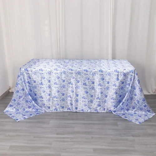 Miniatura 33 de Efavormart - Mantel rectangular de satén, 90 x 132 pulgadas, suave, oblongo, lavable, mantel decorativo de tela sedosa para bodas, fiestas, Plata