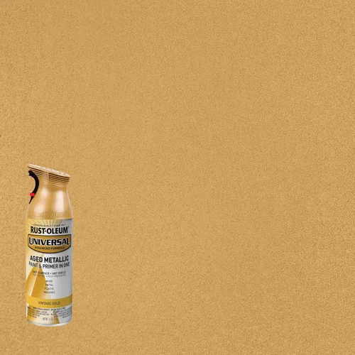 Miniatura 2 de Rust-Oleum 342918 Pintura en aerosol metálica envejecida universal para todas las superficies, 11 onzas, oro vintage Dorado (vintage gold)