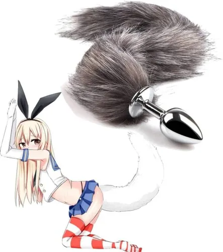 Peluche de acero inoxidable de 17 pulgadas, divertido y esponjoso, realista, clásico, con doble cabeza (gris) para hombres y mujeres