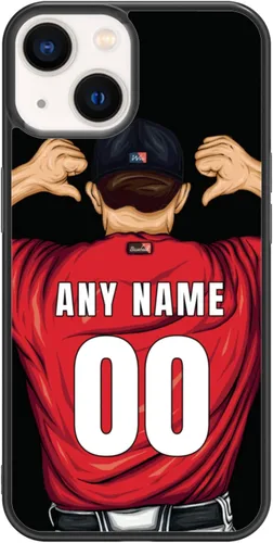 Miniatura 24 de Custome - Funda de teléfono de béisbol, diseño creativo de béisbol deportivo con número de estrella para iPhone 15, 14, 13, 12, 11 Pro Max Plus Mini