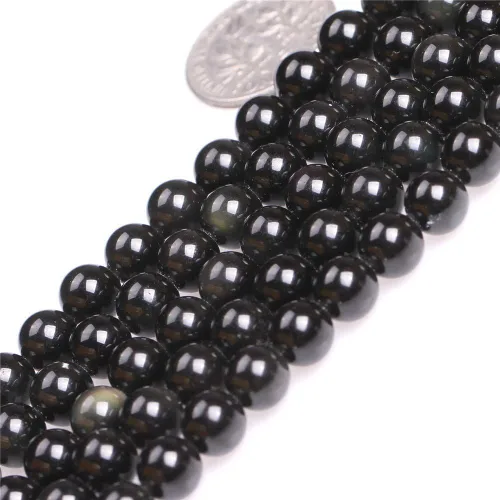 Miniatura 29 de Cuentas redondas naturales semipreciosas de piedra suelta para hacer joyas, brazaletes, collares Cuarzo rosa