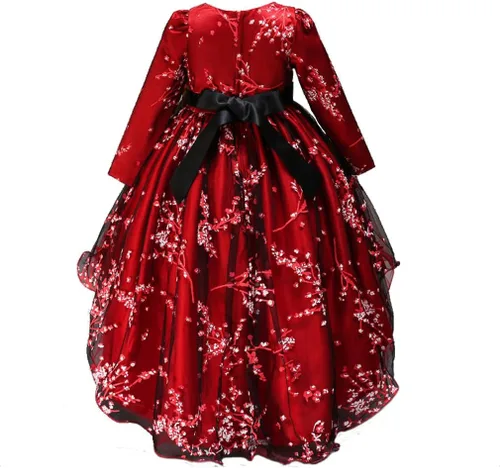 Miniatura 3 de Vestido de princesa para boda, fiesta de cumpleaños con tren, talla 3-14 años