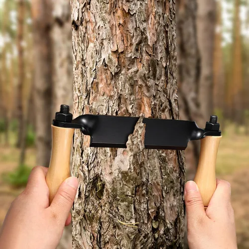 Miniatura 6 de WILLBOND Juego de 2 Cuchillas de Desbaste de 8 Pulgadas, Cuchilla de Desbaste Recta y Curva, Herramienta Manual de Carpintería para Descortezar