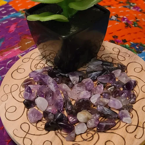 Miniatura 7 de Piedras de amatista de cristal triturado de cuarzo de forma irregular para el hogar, piedras decorativas para el hogar, jarrones, plantas