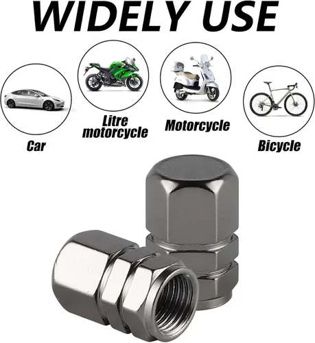 Miniatura 5 de alpmosn Tapas de Vástago de Válvula de Neumático de Aluminio, Cubiertas de Válvula de Rueda, Accesorios a Prueba de Polvo para Coche, Universal