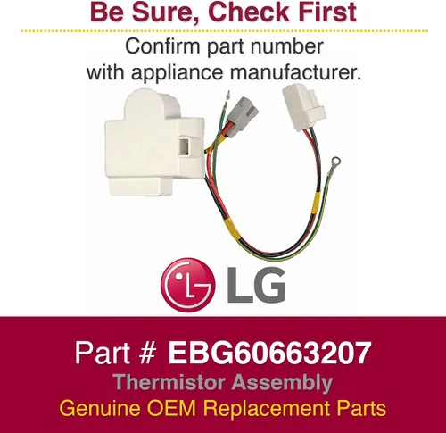 Miniatura 2 de LG EBG60663207 Conjunto de termistor PTC OEM genuino para refrigeradores LG