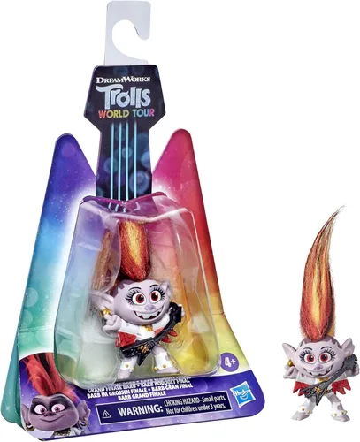 Miniatura 4 de DreamWorks Trolls World Tour Grand Finale Barb, muñeca coleccionable con accesorio de guitarra, figura de juguete inspirada en la película, niños