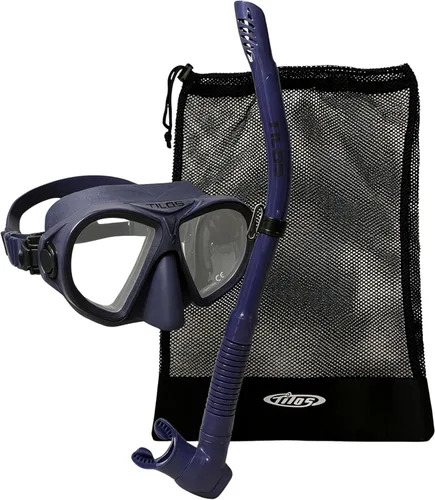 Miniatura 9 de Tilos AquaStalk - Juego de 2 máscaras de buceo y esnórquel semiseco Hi-Flow - Aventuras de apnea sin costuras Terracota