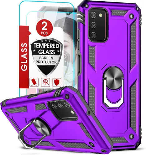 Miniatura 19 de LeYi para Samsung Galaxy A03S Funda de teléfono, Funda Samsung AO3S con [Paquete de 2] Protector de pantalla, [Calidad militar] Funda protectora