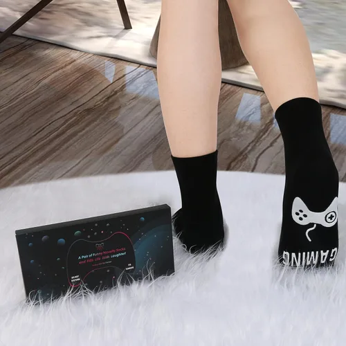 Miniatura 8 de Calcetines con texto en inglés Do Not Disturb I'm Gaming, regalo de cumpleaños para hombre, regalo divertido para adolescentes, papá, hombres