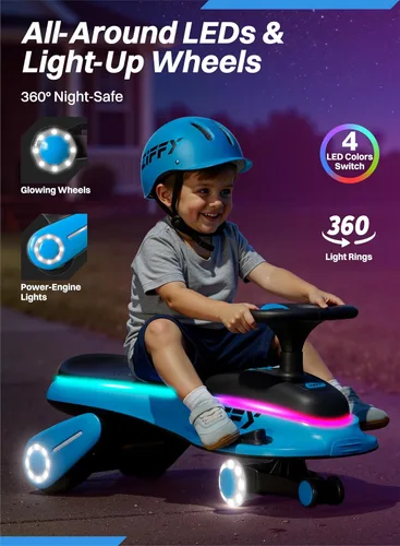 Miniatura 2 de Coche eléctrico con luz JOVA ZIFFY 45W 5.5A con pedal, batería recargable, coche oscilante 2 en 1, juguete de paseo de 2 velocidades, antivuelco