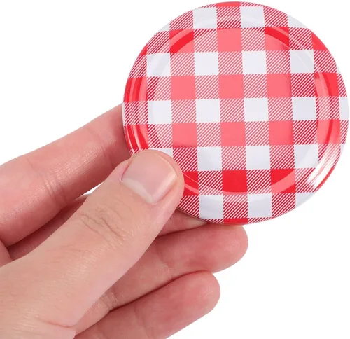 Miniatura 4 de Kichvoe 40 tapas para tarros de mermelada de 2.83 pulgadas, tapas de rosca herméticas para tarros de conserva, almacenamiento de alimentos