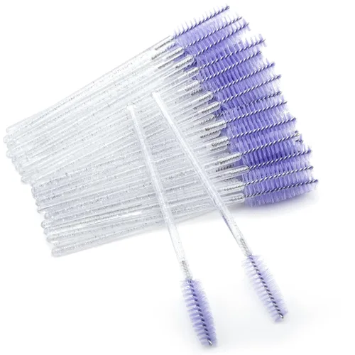 Miniatura 3 de G2PLUS 300 unidades de brochas desechables para rímel, kit de maquillaje con cepillo de pestañas de cristal, varillas ajustables para extensiones