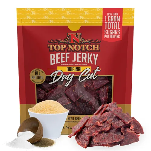 Miniatura 10 de Cecina seca de primera calidad – Bolsa de 2.2 onzas de carne seca clásica de estilo seco – Snacks altos en proteínas para niños y adultos hechos