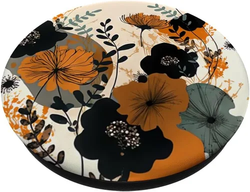Miniatura 2 de Greenery Botanical Boho Wildflowers Line Art Floral PopSockets intercambiables PopGrip