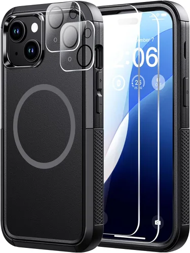 Miniatura 55 de Diverbox Funda para iPhone 13 [compatible con MagSafe] [con protector de pantalla] [a prueba de golpes] [a prueba de caídas] Funda de protección