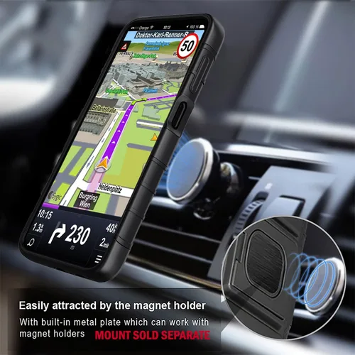 Miniatura 8 de Funda con clip para Galaxy XCover 6 Pro, Nakedcellphone Funda de agarre de anillo resistente con soporte [placa de montaje integrada]