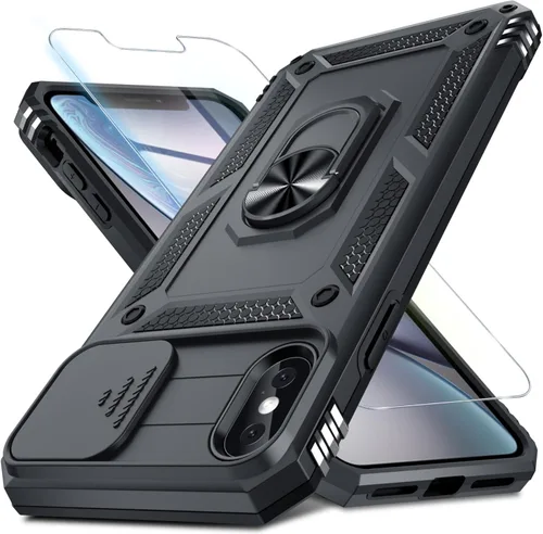 Miniatura 58 de Janmitta - Funda para iPhone 14 Pro con cubierta deslizante para lente de cámara incorporada + protector de pantalla, funda de cuerpo completo