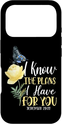 Miniatura 30 de Christian Bible Verse Butterfly Rose Flower Jeremiah 29:11 Case for iPhone 17