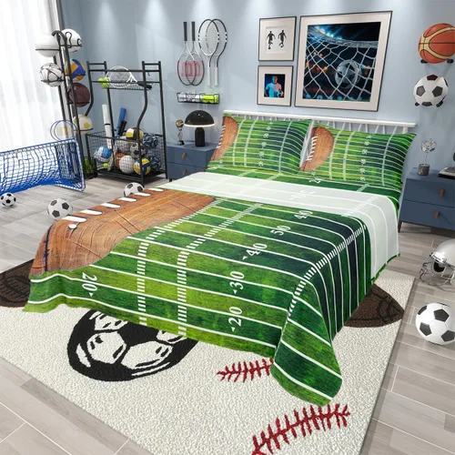 Miniatura 26 de Castle Fairy Juego de sábanas de motocross tamaño twin, juego de ropa de cama verde con diseño de panal ombré, decoración de habitación de niños