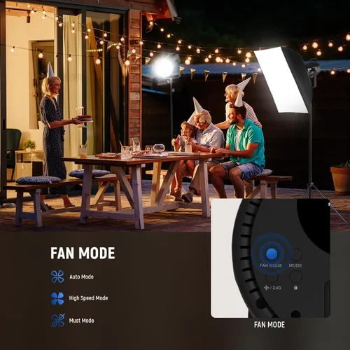 Miniatura 6 de NEEWER CB60 RGB 70W Luz de Video LED con Control de Aplicación, Montura Bowens Salida Continua de Color Completo 18000Lux/1m CCT 2700K-6500K CRI97+