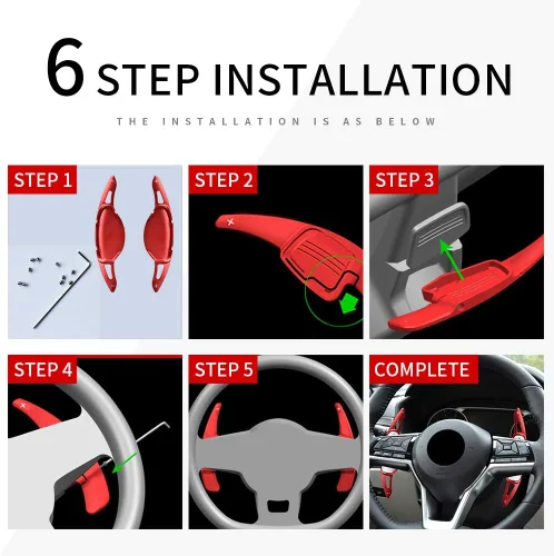 Miniatura 8 de 2021 para altima Nissan Paddle Shifter Extensiones de metal para volante de palanca de cambios 2020 para Nissan Altima Paletas de cambio Cubierta