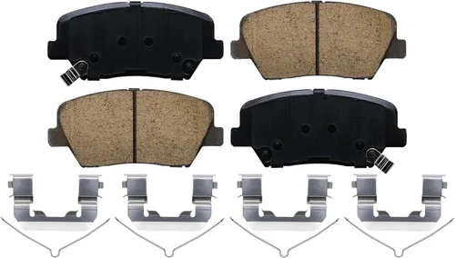 Miniatura 8 de Detroit Axle - Kit de freno delantero para Hyundai Nexo 2019-2024, rotores de freno perforados y ranurados, pastillas de freno de cerámica