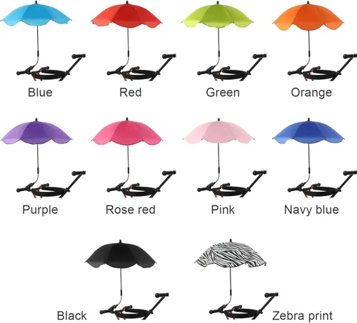 Miniatura 2 de TITA-DONG Paraguas universal ajustable para silla de playa, sombrilla de protección UV con abrazadera, estampado de cebra Patrón de cebra