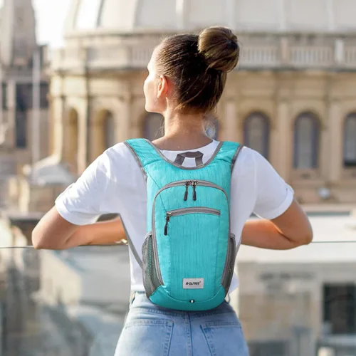 Miniatura 7 de G4Free 10L/15L Mochila para Senderismo Plegable Ligera, Mochila de Día para Caminatas, Pequeña, Viaje al Aire Libre, Bolsa de Hombro Plegable